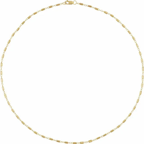 14k Satellite Bar Cable Chain