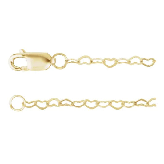 14k Heart Link Chain