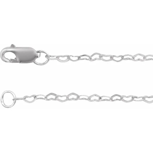 14k Heart Link Chain