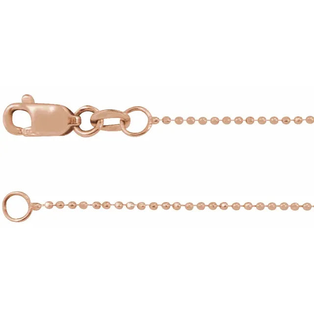 14k Diamond Cut Ball Chain