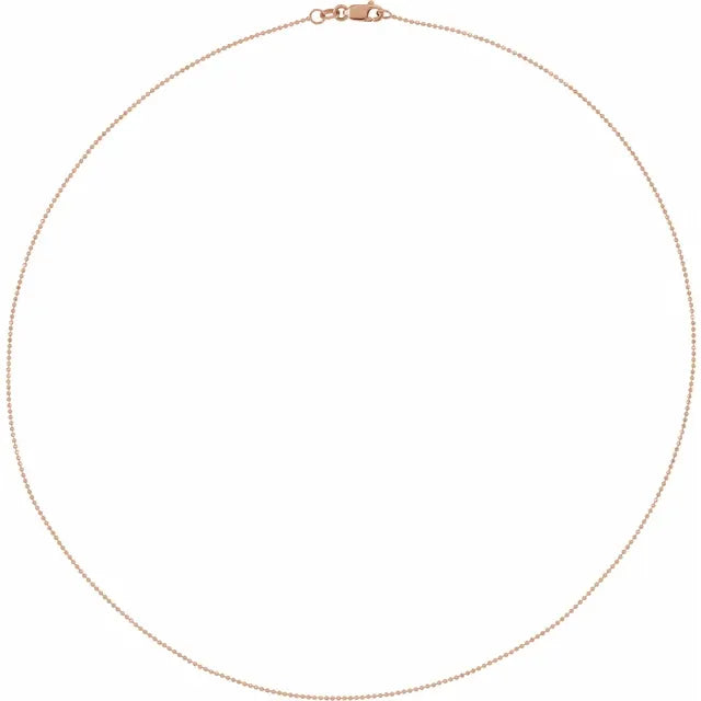 14k Diamond Cut Ball Chain
