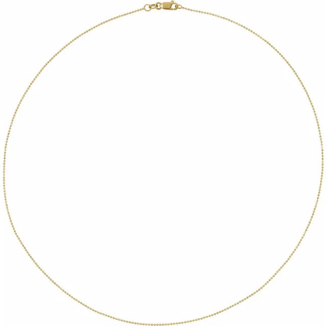 14k Diamond Cut Ball Chain