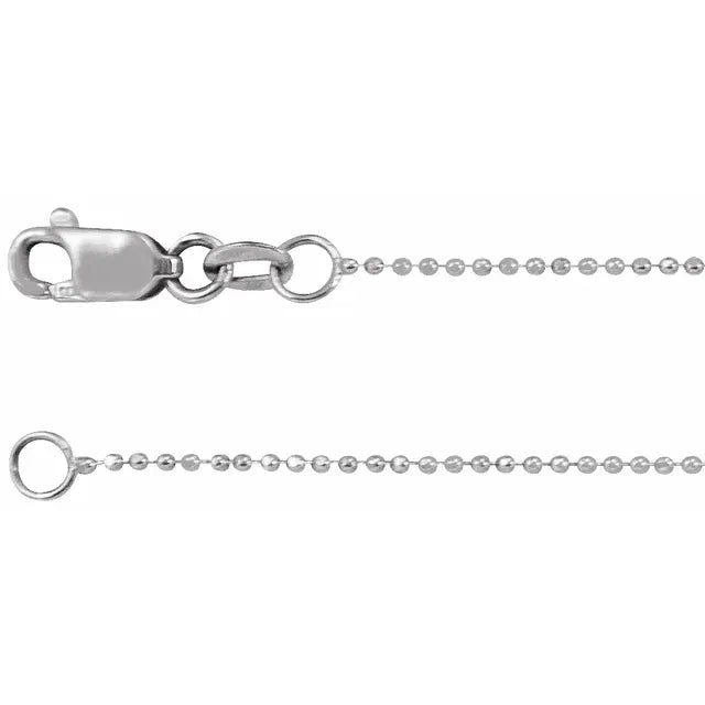 14k Diamond Cut Ball Chain
