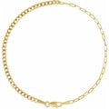 14k Split Cuban and Paperclip Chain