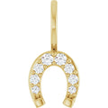 Diamond Lucky Horseshoe Charm/Pendant