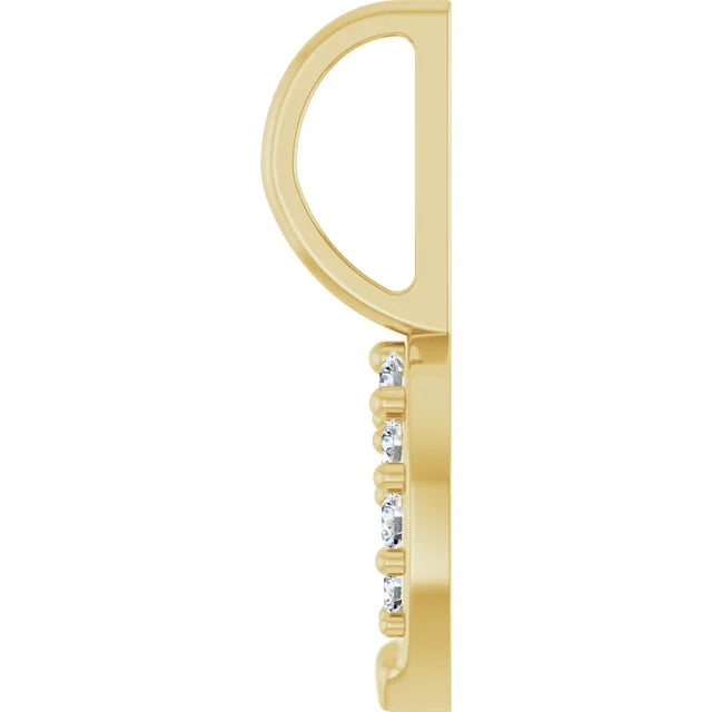 Diamond Lucky Horseshoe Charm/Pendant