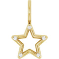 Gold and Diamond Star Charm/Pendant