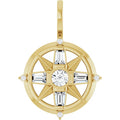 Lab Diamond Compass Charm