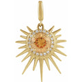 Citrine Sunburst Charm