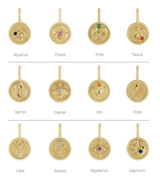 Zodiac and Gemstone Charms