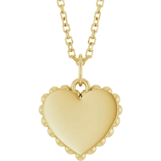 Scalloped Heart Pendant Necklace