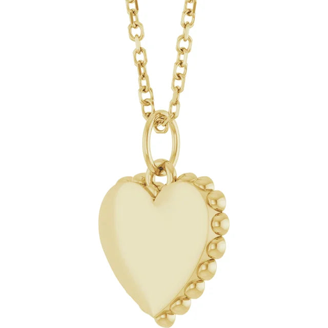 Scalloped Heart Pendant Necklace