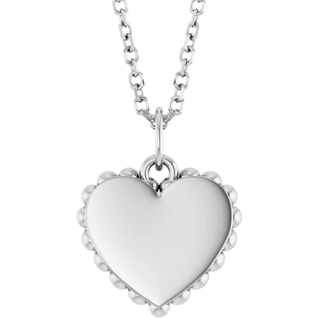 Scalloped Heart Pendant Necklace