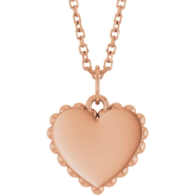 Scalloped Heart Pendant Necklace