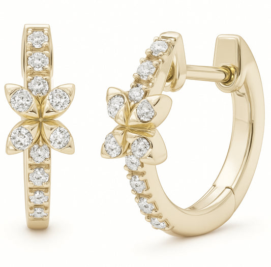 Diamond Clover Huggies 12mm