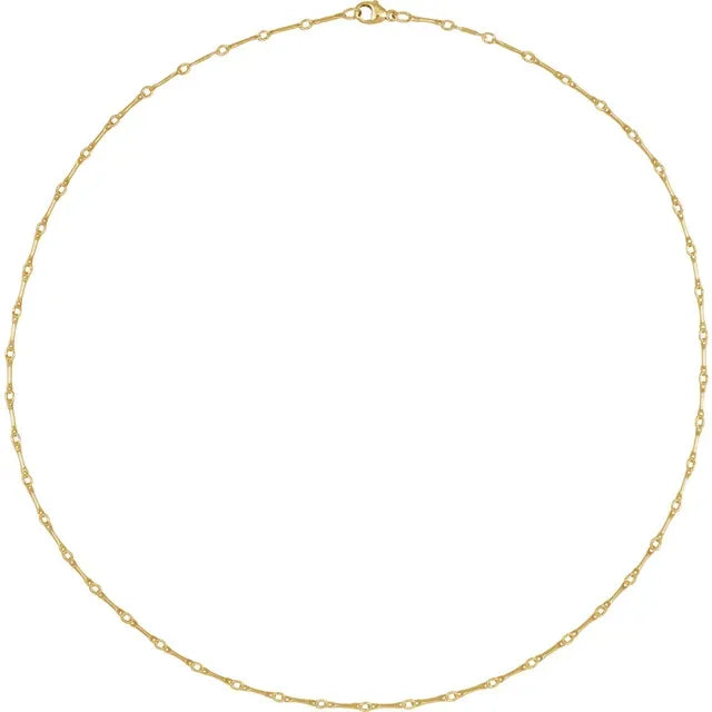 2.4mm Bar link 14k Chain