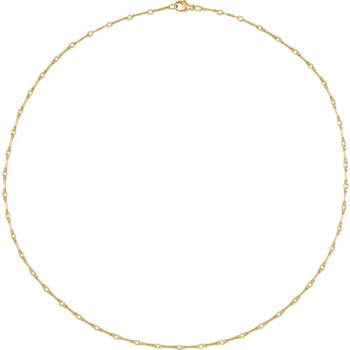 2.4mm Bar link 14k Chain