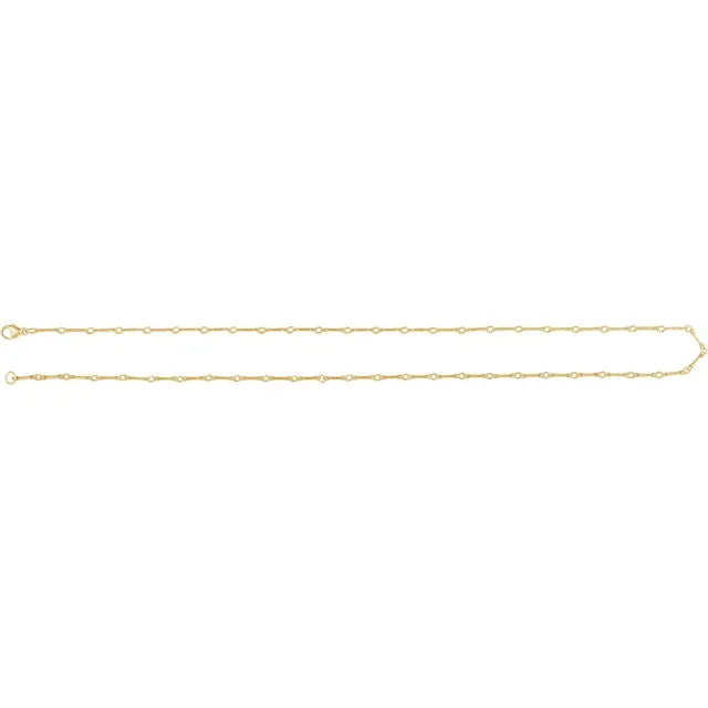 2.4mm Bar link 14k Chain