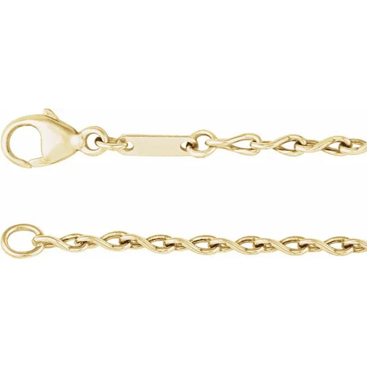 2mm Figure Eight 14k Chain