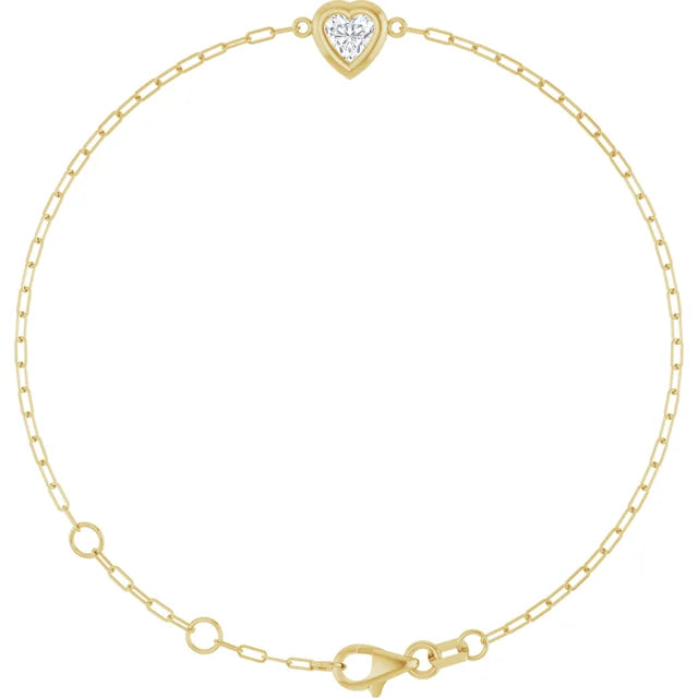 Heart Shaped Diamond Bracelet