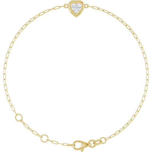 Heart Shaped Diamond Bracelet