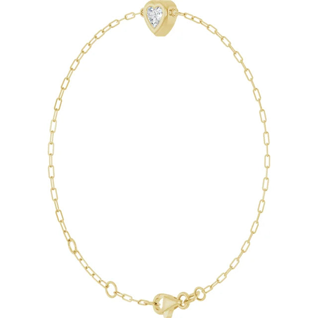 Heart Shaped Diamond Bracelet