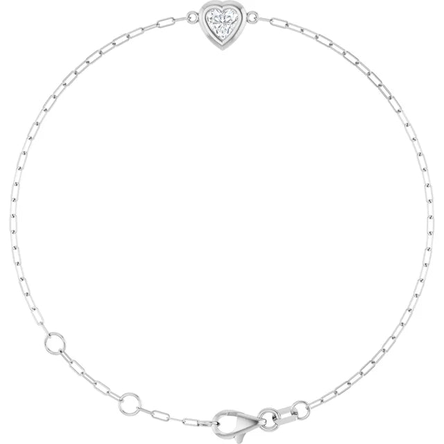 Heart Shaped Diamond Bracelet