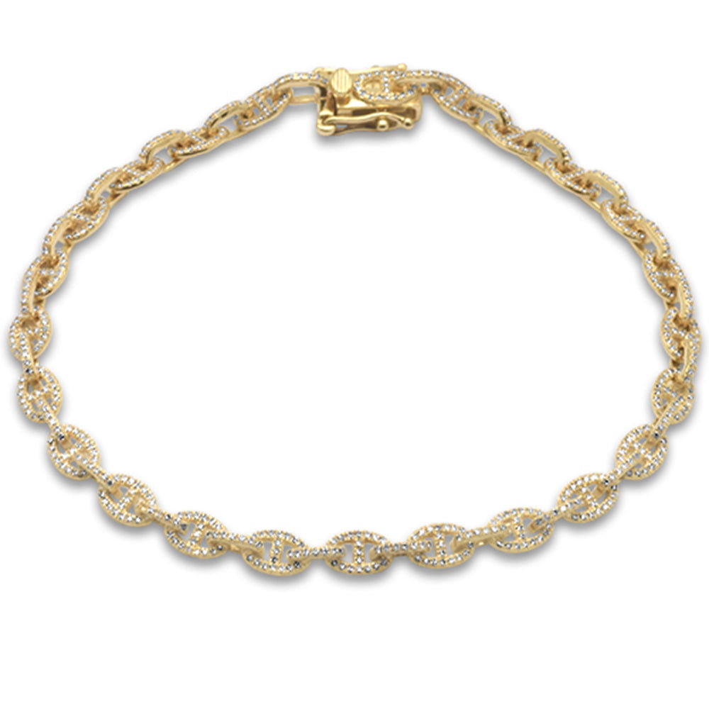 Pave Anchor Link Bracelet