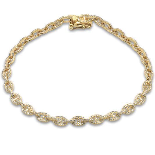 Pave Anchor Link Bracelet