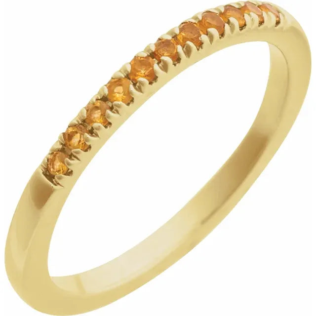 Birthstone Stacking Band Ring