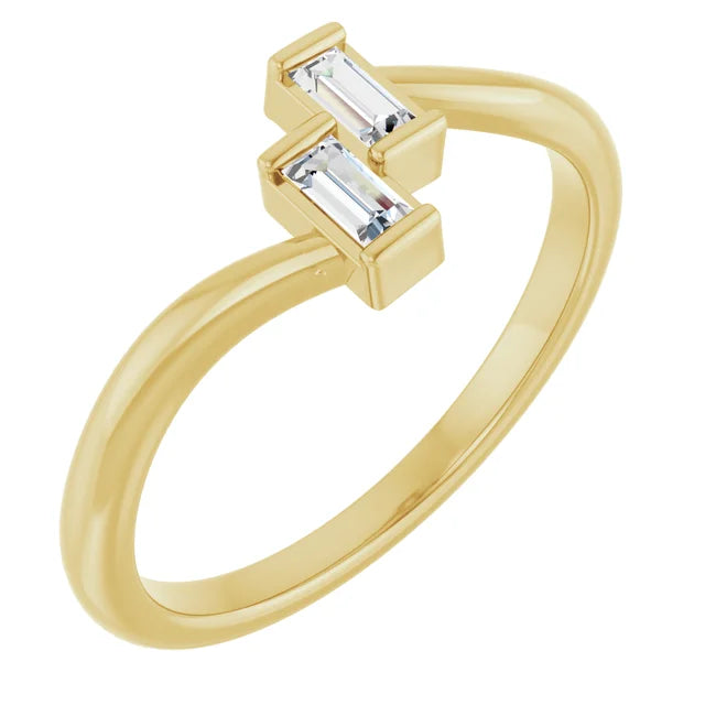Dual Baguette  Diamond Ring