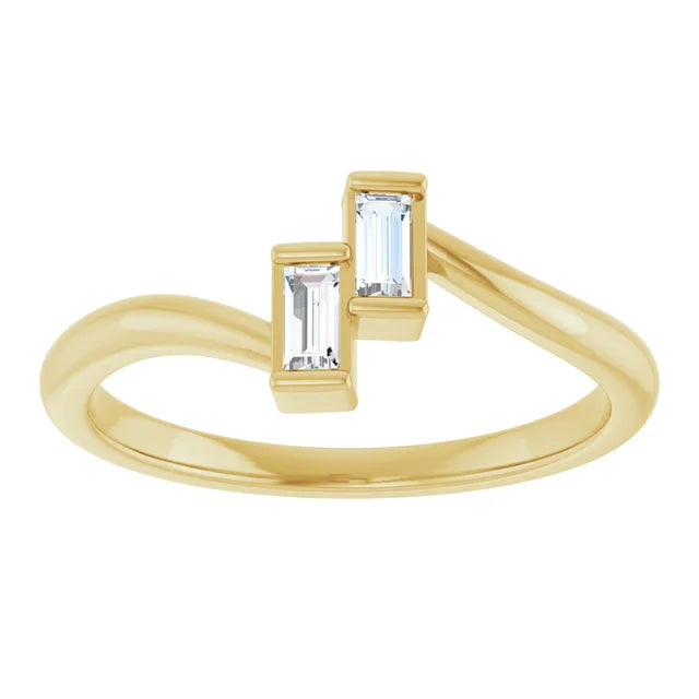 Dual Baguette  Diamond Ring