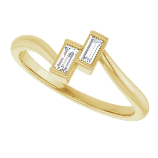 Dual Baguette  Diamond Ring