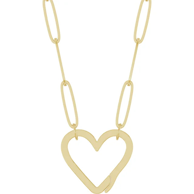 Heart Shaped Charm Holder Necklace