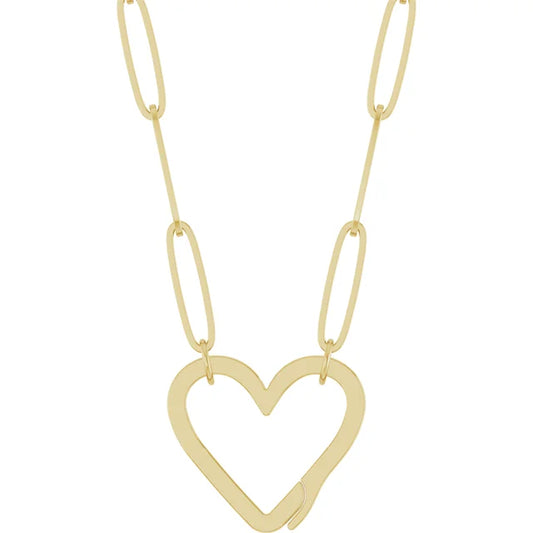 Heart Shaped Charm Holder Necklace