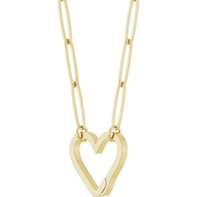 Heart Shaped Charm Holder Necklace
