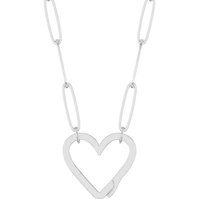 Heart Shaped Charm Holder Necklace