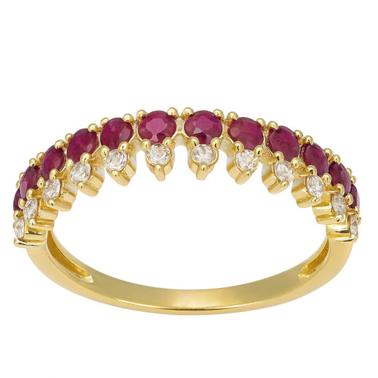 Rudy and Diamond Spike Stacking Ring