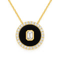 Diamond and Onyx Necklace
