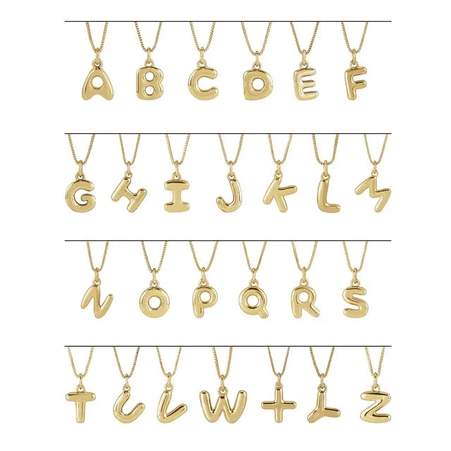 Bubble Initial Necklace