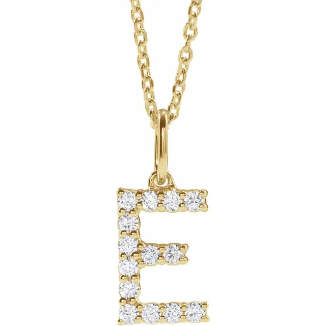 Lab Grown Diamond Initial Necklace or Pendent