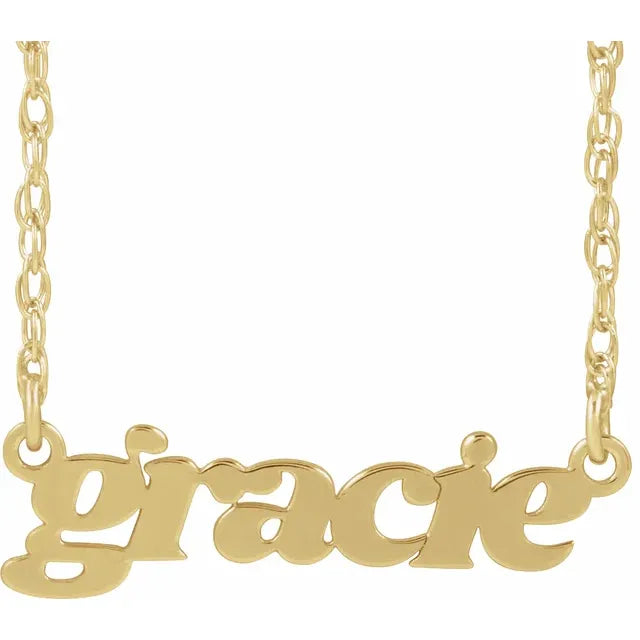 Custom Retro Nameplate Necklace (EMAIL TO ORDER)