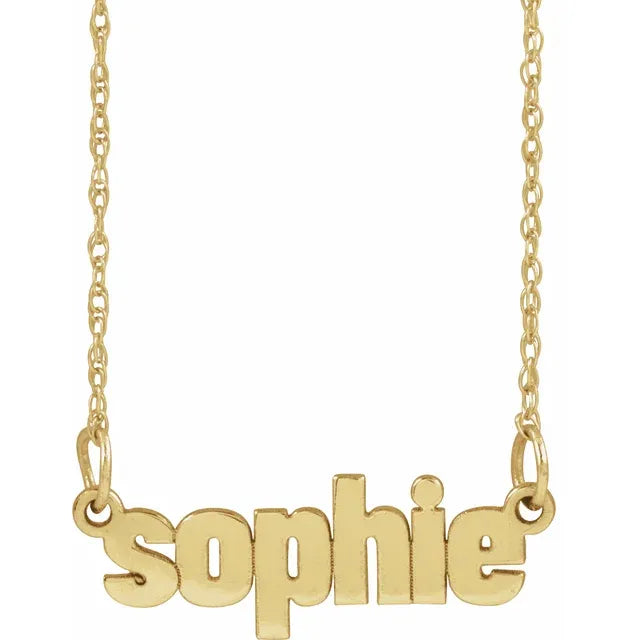 Custom Block Nameplate Necklace (EMAIL TO ORDER)