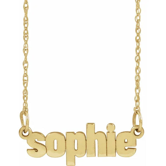 Custom Block Nameplate Necklace (EMAIL TO ORDER)