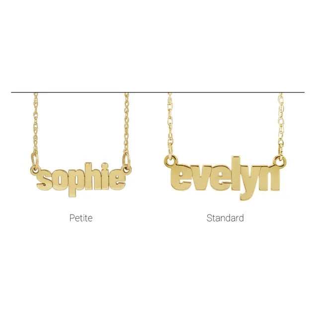 Custom Block Nameplate Necklace (EMAIL TO ORDER)