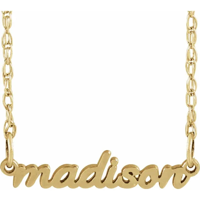 Custom Tiny Script Nameplate Necklace (EMAIL TO ORDER)