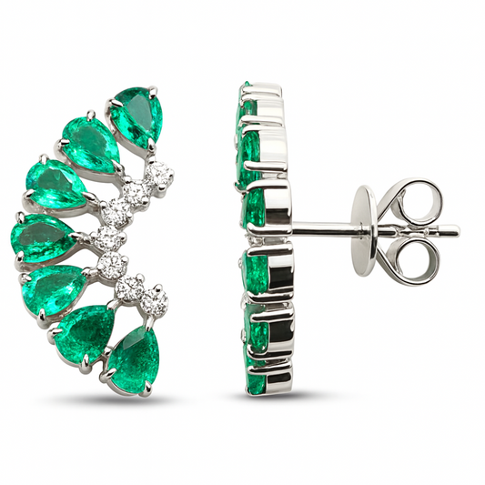 Emerald Crawler Earrings