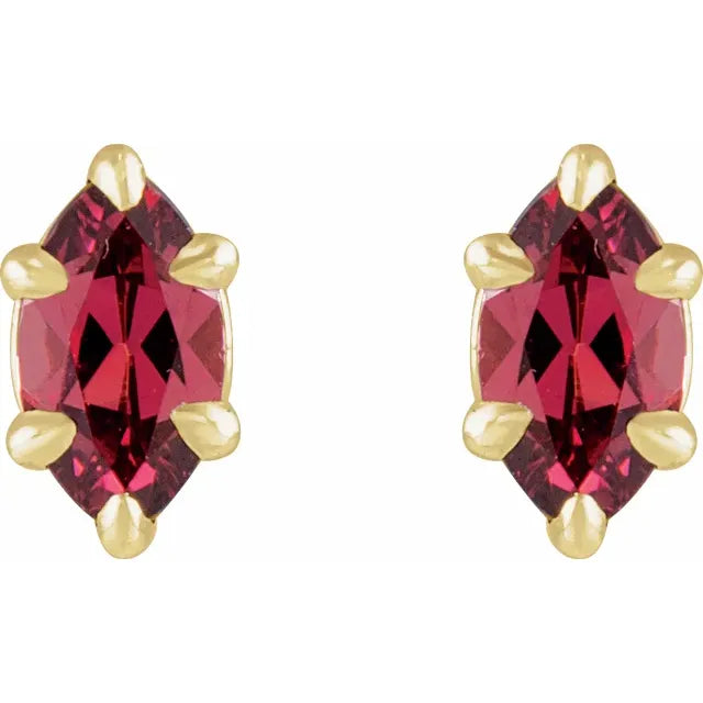 Marquise Garnet Earrings