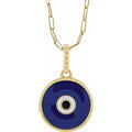 Enamel Evil Eye Necklace