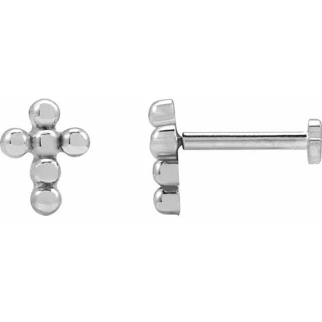 Mini Beaded Cross Earrings
